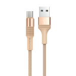 Borofone Kabelis BX21 I&scaron;skirtinis - USB į Micro USB - 2,4A, 1 metras, auksinis