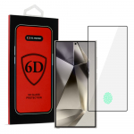 Tel Protect Apsauginis stiklas 6D pilnai lipnus Samsung Galaxy S24 Ultra juodas (m) - su pir&scaron;tų atpažinimo atrakinimu