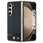 BMW Leather Carbon &uuml;mbris jaoks Samsung Galaxy Z Fold 5 - must