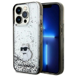 Karl Lagerfeld Liquid Glitter Choupette &uuml;mbris jaoks iPhone 14 Pro - l&auml;bipaistev