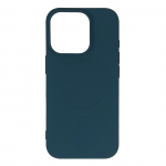 Liquid Silicone &Uuml;mbris MagSafe jaoks iPhone 16 Pro Max - dark sinine