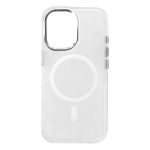 Glitter &Uuml;mbris MagSafe jaoks iPhone 16 - valge with glitter