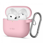 Tech-Protect Silicone Hook &Uuml;mbris jaoks AirPods 4 - roosa