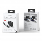 YESIDO WALL ĮKROVIKLIS YC52 PD 30W QC USB-A/C/LIGHTNING + TYPE-C/LIGHTNING LAIDAS 27W 1M juodas
