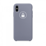 Dėklas "Silicone Case" skirtas iPhone X (XS) / Levander Gray / su įpakavimu