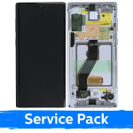 Ekranas skirtas Samsung N970 Note 10 su rėmeliu / Aura White / (Service Pack)