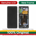 LCD-ekraan Samsung G986 (G985) S20 Plus raamiga, kosmosehall (uuendatud: Telemax)