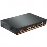 PoE &scaron;akotuvas 1000Mbps 8portų +2G uplink +2G SFP