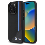 BMW M Meshed Tricolor Stripes MagSafe &Uuml;mbris jaoks iPhone 16 Pro Max - must