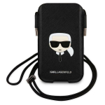 Karl Lagerfeld Saffiano Ikonik Karl's Head k&auml;ekott - must