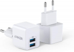 Anker PowerPort Mini dvigubas tinklo įkroviklis 2 vnt. kompakti&scaron;kas USB įkroviklis 2.5A galios