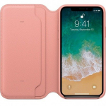 LEATHER FOLIO dėklas MRGF2ZM/A IPHONE X / IPHONE XS SOFT rožinis