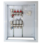 Heating Manifold 3 Loops koos Thermal Actuators NC AC230V ja Flow Meters