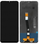 Ekranas Samsung A226 A22 5G su lietimui jautriu stikliuku Black ORG