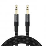 Acefast J10 AUX kaabel mini jack 3.5mm 1m - must