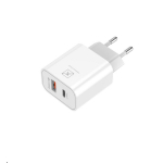 Seinalaadija MX ALFA 20W PD+QC, USB-A+C valge TTT