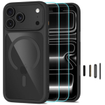 Tech-Protect MagOne CC MagSafe &uuml;mbris 2 karastatud klaasiga mudelitele iPhone 18 Pro Max / 17 Pro Max, l&auml;bipaistev must