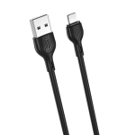 XO NB200 USB&ndash;Lightning kaabel, 1,0 m, 2,1 A, must