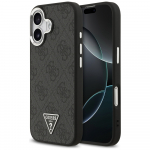 GUESS dėklas telefonui (m) IPHONE 17 suderinamas su MagSafe PU 4G W/Triangle Logo SL - juodas