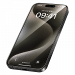 Apsauginis stiklas (m) Benks Arc Shield pilno dengimo iPhone 15 Pro Max - juodas (m)