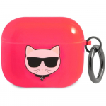 Karl Lagerfeld Choupette &uuml;mbris AirPods 3 jaoks - roosa