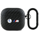 BMW Carbon Double Metal Logo &Uuml;mbris jaoks AirPods 4 - must