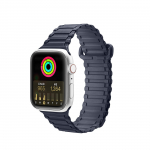 Dux Ducis rihm (Armor versioon) Apple Watch Ultra, SE, 9, 8, 7, 6, 5, 4, 3, 2, 1 (49, 45, 44, 42 mm) Silikoonist magnetiline k&auml;epael sinine