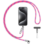 Telefono dirželis su įkrovimo laidu Usams SJ746 30W USB-C į Lightning 1.2m rožinis