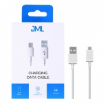 JML CD-112 Micro 2A USB laidas 1m baltas