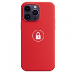 Dėklas "Silicone Case v2" skirtas iPhone 14 Pro / Red / su įpakavimu