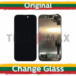 LCD ekranas suderinamas su iPhone 15 juodas (Renewed: Telemax)