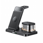 Yesido DS22 5-in-1 Juhtmevaba Laadija 20W LED Apple koos Kellalaadijaga Must