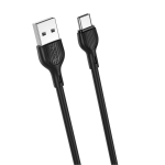 XO NB200 USB&ndash;USB-C kaabel, 1,0 m, 2,1 A, must