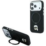 Karl Lagerfeld Karl Head Pin &uuml;mbris seadmele iPhone 18 Pro / 17 Pro, 360&deg; r&otilde;ngastoega, MagSafe-&uuml;hilduv &ndash; must