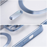 Case for Samsung A08 Electro Mag Cover compatible with MagSafe titanium blue