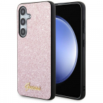 GUESS &uuml;mbris jaoks SAMSUNG S24 GUHCS24SHGGSHP (Glitter Script) roosa