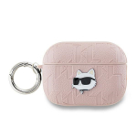 Karl Lagerfeld Monogram Choupette Head &uuml;mbris jaoks AirPods Pro 2 - roosa