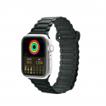 Dux Ducis rihm (Armor versioon) rihm Apple Watch Ultra, SE, 9, 8, 7, 6, 5, 4, 3, 2, 1 (49, 45, 44, 42 mm) silikoonist magnetiline rihm k&auml;ev&otilde;ru roheline