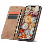Spacecase piniginės dėklas iPhone 11 &scaron;viesiai rudas