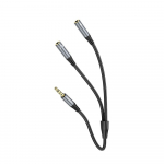 Kabel AUX 2w1 Jack 3,5 mm (męski) do 2 x Jack 3,5 mm (żeński) Hoco 0,25 m UPA21 hall (SC)