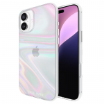Case-Mate Soap Bubble &uuml;mbris seadmele iPhone 16 Plus, sillerdav
