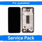 LCD ekranas suderinamas su Samsung A346 A34 5G su rėmeliu / Lime / (I&scaron; anksto surinktas Service Pack)