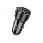 Yesido Y64 Autolaadija 50W Kiirlaadimine USB-A+C Must