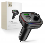 Tech-Protect CC07 3-pordiga PD 54W autolaadija + Bluetooth FM-saatja - must