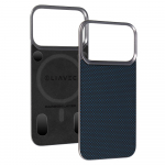 Liavec Carbon Layer Magsafe Aramid Fiber &uuml;mbris Iphone 17 Pro sinine