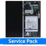 LCD Display Compatible With Samsung S908 S22 Ultra with Frame / Graphite (Red)(Sky Blue) / (Service Pack) +INCLUDING BATTERY