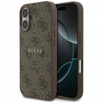 GUESS &uuml;mbris jaoks IPHONE 17 compatible with MagSafe GUHMP17SG4GFRW (PU 4G Ring Classic Logo) brown