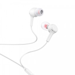 HOCO laidinės ausinės Jack 3,5 mm su mikrofonu M78 baltos