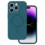 TEL PROTECT magnetinis silikoninis dėklas telefonui Iphone 14 mėlynas