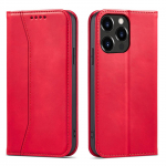 Magnet Fancy Case &uuml;mbris iPhone 14 Plus flip cover rahakott seisma punane